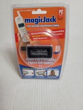 magicJack VoIP Home Phone Adapter USB Black 1 Line Caller ID Voicemail A921 picture