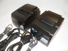 Lot of 2 Star TSP100II Thermal POS Receipt Printer USB with Power Cord 143IIU picture