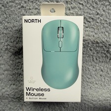 NORTH Wireless Mouse Adjustable 1600 DPI 2.4GHz RF Green 4 Button PC New picture