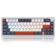 NABI NB1 65% Wireless Mechanical Gaming Keyboard, RGB, Aluminum, 66 Keys SLV/BLU picture