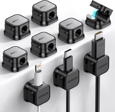 9 Pack Magnetic Cable Clips [Cable Smooth Adjustable] Cord Holder, Under Desk Ca picture