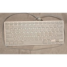 Apple Mac Smallest Most Compact USB Wired  Keyboard Model A1242 White Slim picture