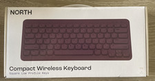 North Compact Square Key Wireless Keyboard - Plum Purple New picture