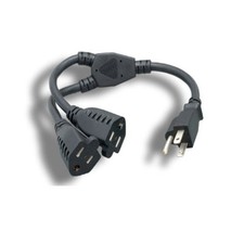1ft,3ft,6ft Y Splitter AC Power Cord Extension 5-15p/2x 5-15R 14AWG /16AWG SJT picture