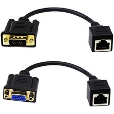 VGA 15Pin Female Male to RJ45 Female Ethernet LAN Console Cable Multimedia Video picture
