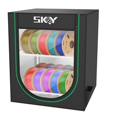 Skouphy 3D Printer Filament Storage Box - 2 Tiers Metal Filament Storage Rack wi picture