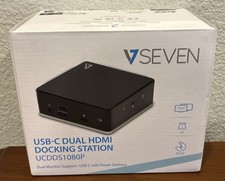 VSeven - Universal USB-C Docking Station w/ Dual HDMI - UCDDS1080P - New Sealed picture