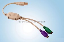  USB to PS/2 Cable w/ Dual PS2 Keyboard/Mouse Connectors  picture