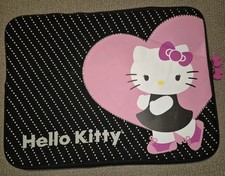 Rare Hello Kitty Laptop Sleeve Case Black/Pink Pokadot 15.5 X 11.5   New picture