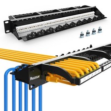 PBAEGAV Keystone Patch Panel 24 Port Cat6AEC Listed 10Gbps Network Panel 1U 19