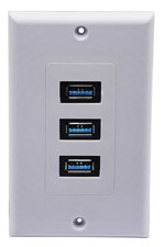 zdyCGTime 3 USB 3.0 A Wall Plate USB Component Composite Wall Data Transmissi... picture