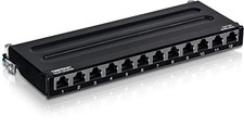 12 Port Cat6A Shielded Patch Panel, 10G Ready, RJ45 Ethernet Wall Mount picture
