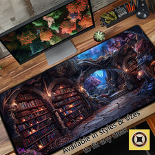 Enchanted Mystic Archive, Library Desk Mat, Witchy Mouse pad XL, Dark Academia picture