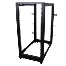 StarTech 25U Adjustable Depth Open Frame 4 Post Server Rack w/ Casters picture