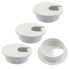 4 Pcs 2 Inch White Desk Grommet, Plastic Cable Hole Cover picture