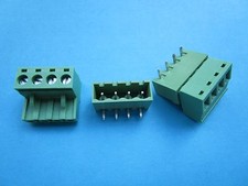 15 pcs 5.08mm Close Angle 4 pin Screw Terminal Block Connector Plugable Green picture