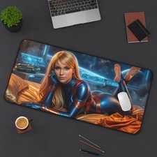 Samus Aran XXL Gaming Desk Mat Video Game Mouse Pad Gamer Setup picture