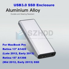 USB External Portable SSD CASE FOR MacBook Pro A1425 A1398 Mid 2012 Early 2013 picture