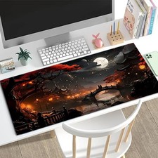 1pc Diatomite Extra-Large Mouse Pad | Card Game Mat, Moonlit Night Red Maple A picture
