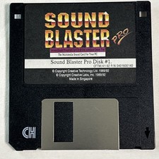 Creative Technology Sound Blaster Pro Driver Disk Windows 1989 Vintage picture