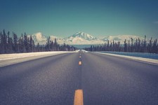 Landscape forest snow mountains usa trees winter pine Custom Gaming Mat Desk picture