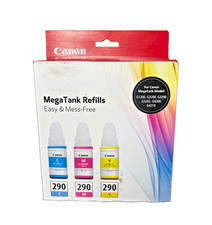 Genuine Canon GI-290 MegaTank Ink Bottle Set GI-290BK C M Y Full 4-Pack NEW picture