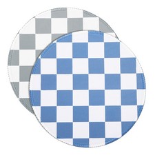 2Pcs Checkered Mouse Pad Plaid Grid 8.7