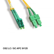 LOT 10pcs 3M LC/SC APC OS2 9 /125 Duplex Single-Mode Fiber Optic Cable OFNR picture