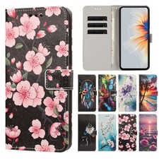 Cat Flower Butterfly Card Wallet Cover Case For A12 A32 A42 A52 A54 A8 A6 A53 picture