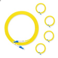 Lebrudos 5Pcs 3 Meter Fiber Optic Patch Cord LC UPC to LC UPC, Simplex Single... picture