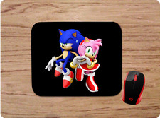 SONIC THE HEDGEHOG & AMY CUSTOM PC MOUSE PAD DESK MAT HOME SCHOOL OFFICE GIFT picture