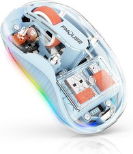 FMOUSE Unique Transparent Bluetooth Mouse with USB & Type-C Two Receiver Smal... picture