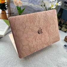 Carved Flower Leather Hard Case For Macbook Neo M5 Air 13 15 Pro 14 16 11 12 in picture