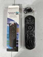 iPazzPort Air Mouse Remote with Keyboard, 2.4G&Bluetooth Backlit Black picture