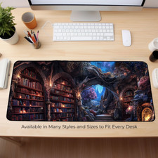 Enchanted Mystic Archive, Library Desk Mat, Witchy Mousepad XL picture