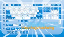 129keys Touhou Project Cirno Theme PBT Keycaps For Cherry MX Mechanical Keyboard picture