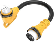 1.5Ft 90 Degree RV 50-Amp Shore-Power Adapter, 50Amp Twist-Lock Adapter picture