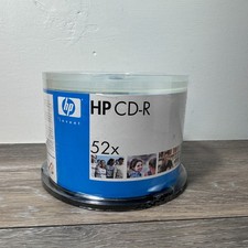 HP 50-Pack ~ 52x/700MB/80 Min ~  CD-R Blank Recordable Discs ~ Brand New/Sealed picture