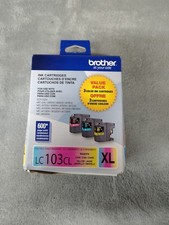 Genuine Brother LC103CL XL Color Ink 3-Pack Cyan Magenta Yellow NEW Sealed 2025 picture