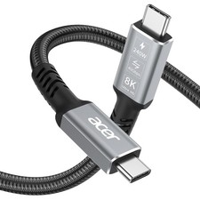 Acer USB4 Cable 40Gbps, 8K@60Hz Thunderbolt 4/3 Cable (6.6FT, 240W) picture