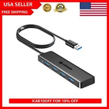 Compact 4-Port USB 3.0 Splitter with SuperSpeed Data Transfer - Ideal for Gaming picture