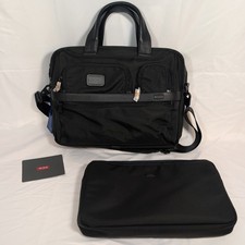 TUMI Alpha 3 Expandable Organizer Laptop Briefcase Black w/ Sleeve 116409-1041 picture