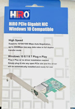 HiRO PCIe Gigabit NIC Windows 10 Compatible Lan Card - Brand New in Box picture