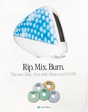 RARE Vintage Apple iMac DALMATION Poster 24x36 Rip Mix Burn Steve Jobs Vintage picture