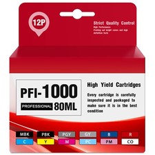 PFI-1000 Ink 80ml Compatible Cartridge for Canon imagePROGRAF PRO-1000 (12Pack)  picture