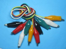 25 pcs Alligator Clip Test Lead Cable 5 colors Length 50cm Large-sized  43mm L  picture