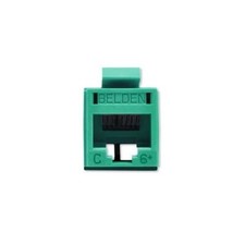 Belden RV6MJKUGN-S1 REVConnect CAT6+ UTP T568 A/B Green Modular Jack picture