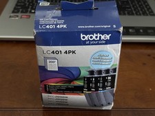Genuine Brother LC401 4-Pack Black & Tri-Color Ink Cartridges Set - EXP 01/2029 picture