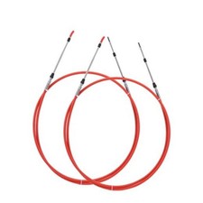 Boat Throttle Control Cable 8 Feet (2pcs Red) Outboard Rotary Steering Cable picture