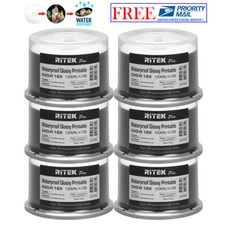 300 Ritek Pro DVD-R 16X 4.7GB Water Resistant Glossy White Inkjet Printable Disc picture